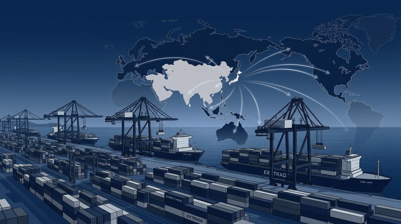 Containerhafen als Beispiel für Export und internationale Umsätze